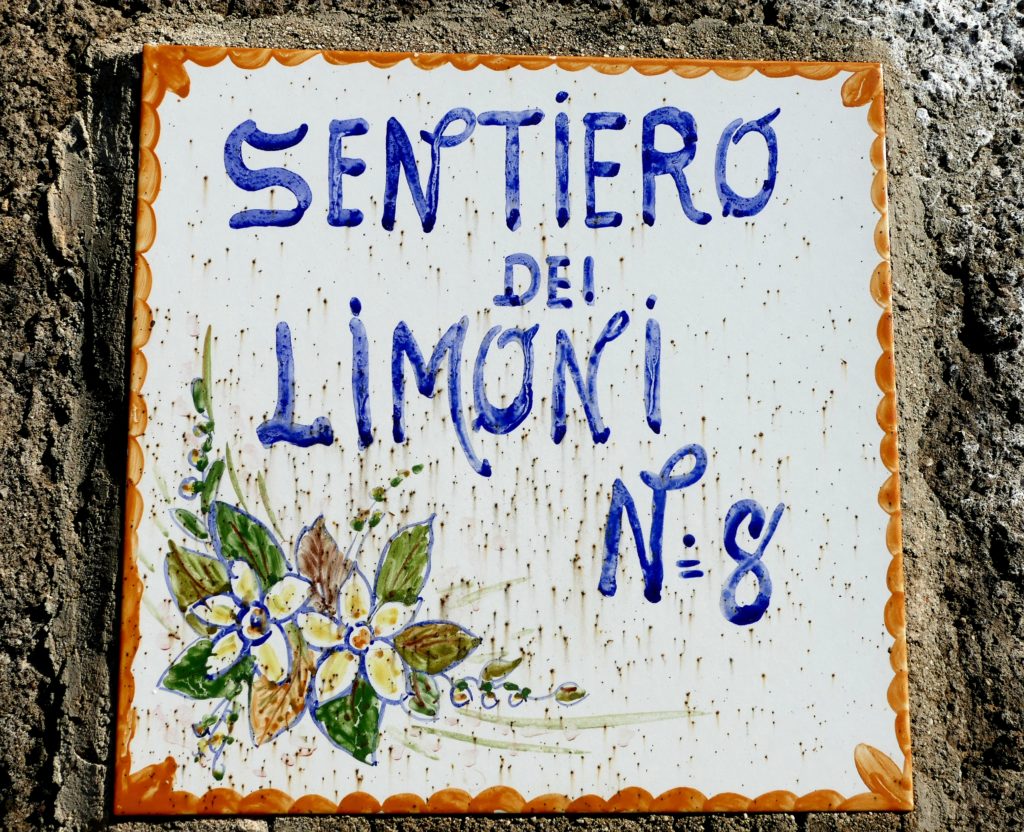 Il Sentiero dei Limoni - ceramic plaque for lookout #8