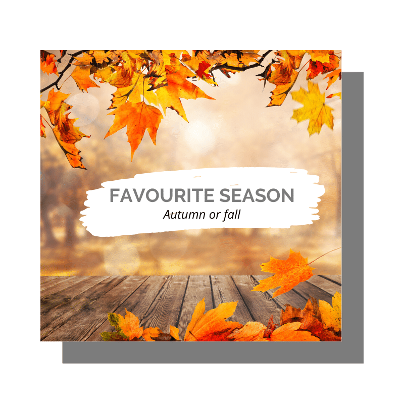 Favourite season: Autumn or Fall (Kezzas Suitcase: about)